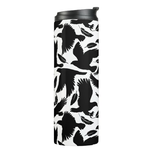Flug der Adler schwarz.w No BG Thermosbecher (Nach links gedreht)
