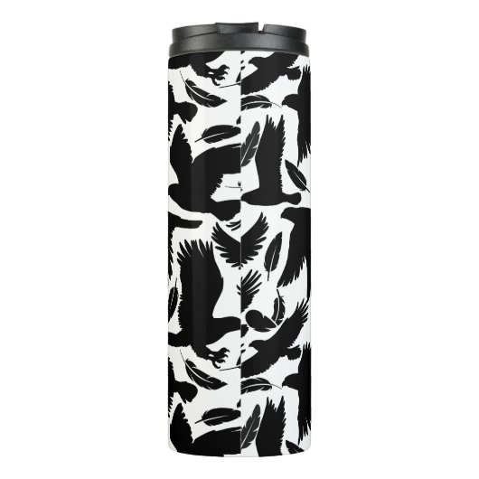 Flug der Adler schwarz.w No BG Thermosbecher (Rückseite)