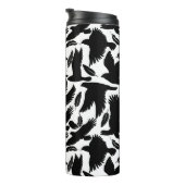 Flug der Adler schwarz.w No BG Thermosbecher (Nach rechts gedreht)