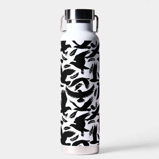 Flug der Adler schwarz.w No BG Trinkflasche (Vorne)