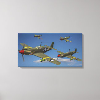 Flug der Apache-Tauchbomber A-36 Leinwanddruck