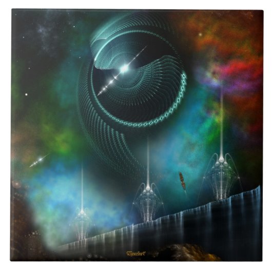 Flug der Art Tile des Corbius-Fraktals Fliese (Vorderseite)