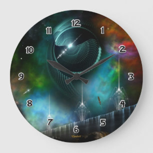 Flug der Corbius Fraktal Art Wall Uhr