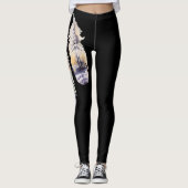 *~* Flug der Freiheits-Federn auf Schwarzem Leggings (Vorderseite)
