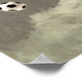 Flug der Fußballbälle US-Flagge Fußball Futebol Poster (Ecke)