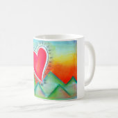 Flug der Herz-Tasse Kaffeetasse (VorderseiteRechts)