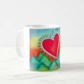 Flug der Herz-Tasse Kaffeetasse (Vorderseite Links)