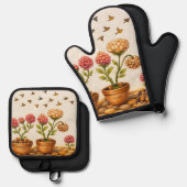 Flug der Hoffnung Ofenhandschuh & Topflappen-Set (Vorderseite/Rückseite)