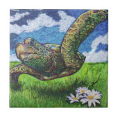 Flug der Meeresschildkröte-Erholung / Tile Fliese (Vorderseite)