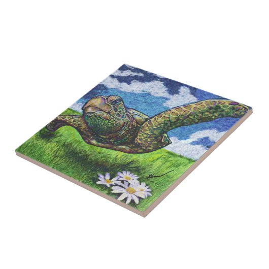 Flug der Meeresschildkröte-Erholung / Tile Fliese (Seite)