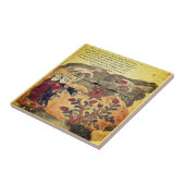 Flug der Schildkröte Indische Renaissance-Fabel Fliese (Seite)