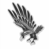 Flug des Adlers Noir Aufkleber (Vorderseite)