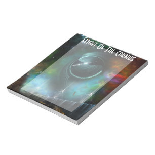 Flug des Corbius Fraktal Art Notepad Notizblock