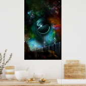Flug des Corbius Fraktal Art Wall Poster (Küche)