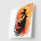 Flug des einfarbigen Schattentextes Quadratische Wanduhr (Winkel)