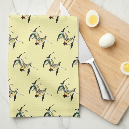 FLUG DES GEESES GESCHIRRTUCH (Viertel Falte)