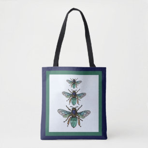 Flug des Glitzer Bienen-Totensack Tasche
