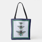 Flug des Glitzer Bienen-Totensack Tasche (Rückseite)