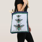 Flug des Glitzer Bienen-Totensack Tasche (Von Nahem)