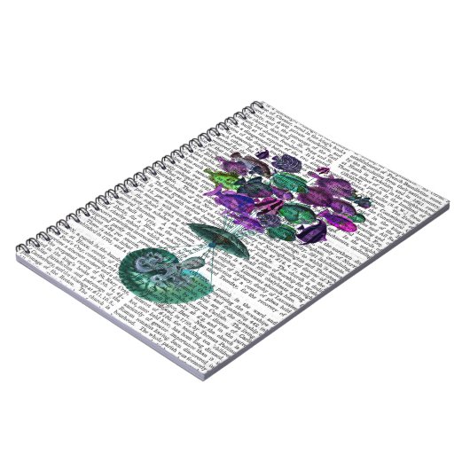 Flug des Heißluftballons Notizblock (Linke Seite)