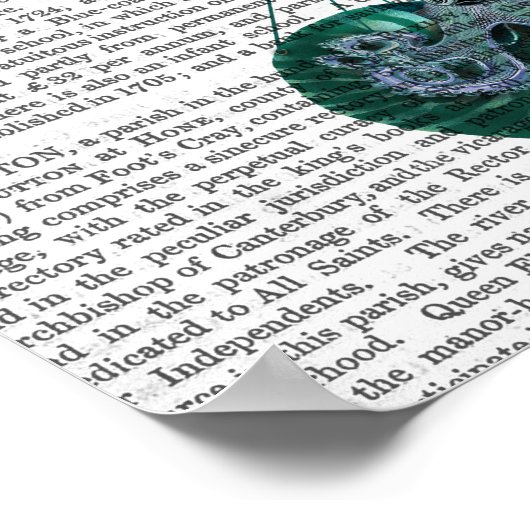 Flug des Heißluftballons Poster (Ecke)