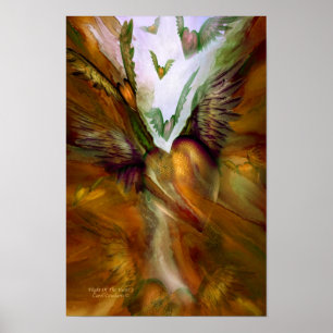 Flug des Kunst-Plakats/des Druckes des Herz-2 Poster