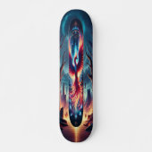 "Flug des Phönix: Verzaubertes Twilight Skateboard (Vorne)
