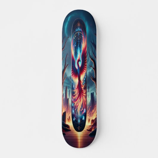 "Flug des Phönix: Verzaubertes Twilight Skateboard (Vorne)