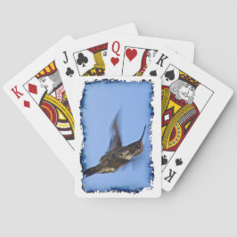 Flug des weißen Brutflügels von Hummingbird Spielkarten