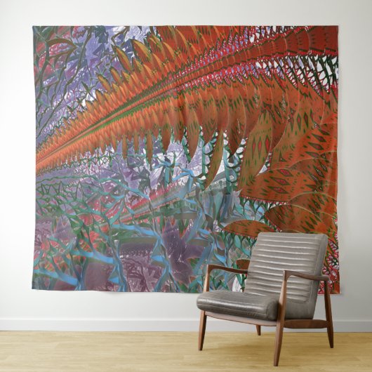 Flug durch das Dschungeltapestry Wandteppich (Beispiel (Horizontal))