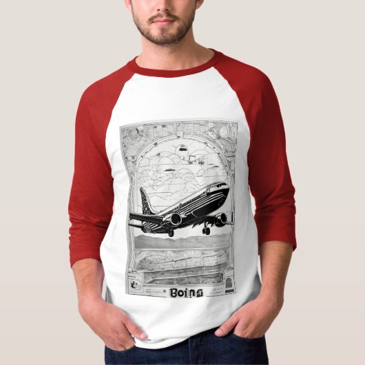 Flug durch die Zeit: T - Shirt Fluggeschichte (Vorderseite)
