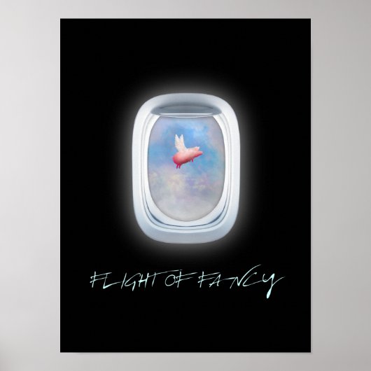 Flug eines extravaganten Fluges an einem Flugzeugf Poster (Vorne)