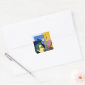 Flug eines Flugzeugs, 1916 Quadratischer Aufkleber (Umschlag)