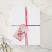 Flug eines Phönix Rot auf Rosa Geschenkanhänger (Mit Garn)