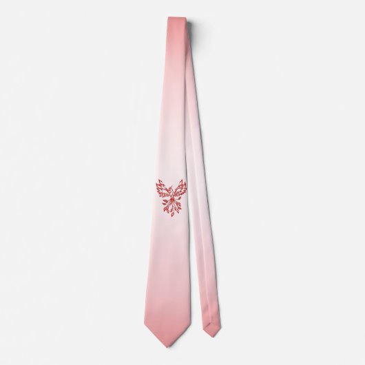 Flug eines Phönix Rot auf Rosa Krawatte (Vorderseite)