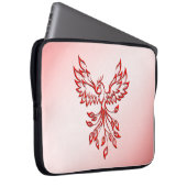 Flug eines Phönix Rot auf Rosa Laptopschutzhülle (Vorne Rechts)