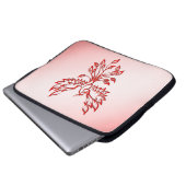 Flug eines Phönix Rot auf Rosa Laptopschutzhülle (Vorne Knopf)