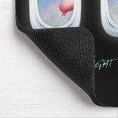 Flug Extravaganter Schweine fliegen an Flugzeugfen Mousepad (Ecke)