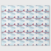 Flug-Flugzeug Geschenkpapier (Flach)