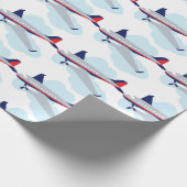 Flug-Flugzeug Geschenkpapier (Ecke)