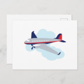 Flug-Flugzeug Postkarte (Vorne/Hinten)