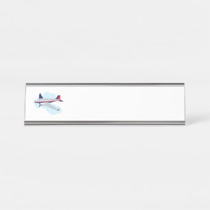 Flug-Flugzeug Schreibtischnamensplakette