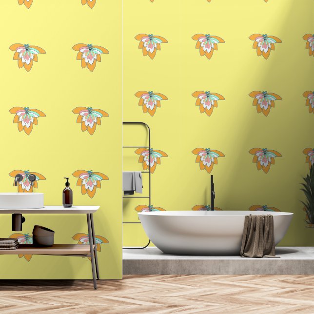 Flug gelb tapete (Badezimmer)