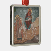 Flug in Ägypten-Weihnachtsverzierung Silbernes Ornament (Rechts)
