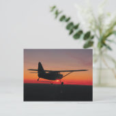 Flug in den Sonnenuntergang Postkarte (Stehend Vorderseite)