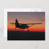 Flug in den Sonnenuntergang Postkarte (Vorne/Hinten)