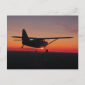 Flug in den Sonnenuntergang Postkarte (Vorderseite)