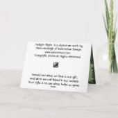 Flug Karte (Rückseite)