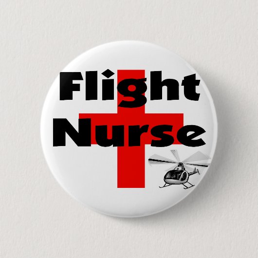 "Flug-Krankenschwester-" einzigartige Button (Vorderseite)