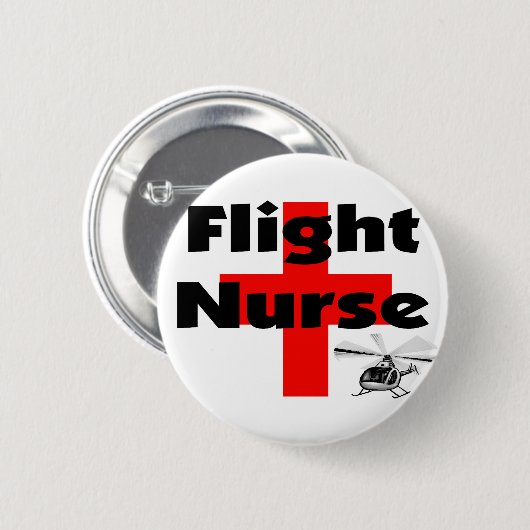 "Flug-Krankenschwester-" einzigartige Button (Vorne & Hinten)